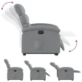 Fauteuil inclinable électrique gris clair tissu