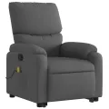 Fauteuil de massage inclinable Gris foncé Tissu