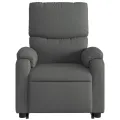 Fauteuil de massage inclinable Gris foncé Tissu