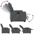 Fauteuil inclinable de massage électrique gris similicuir