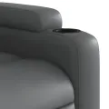 Fauteuil inclinable de massage électrique gris similicuir