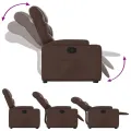 Fauteuil inclinable marron similicuir