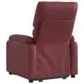 Fauteuil inclinable de massage électrique rouge bordeaux