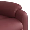 Fauteuil inclinable de massage électrique rouge bordeaux