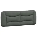 Coussin de tête de lit gris foncé 140 cm tissu