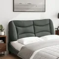 Coussin de tête de lit gris foncé 140 cm tissu