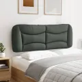 Coussin de tête de lit gris foncé 140 cm tissu