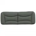 Coussin de tête de lit gris foncé 140 cm tissu