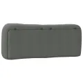 Coussin de tête de lit gris foncé 140 cm tissu