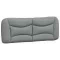Coussin de tête de lit gris clair 120 cm tissu