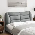 Coussin de tête de lit gris clair 120 cm tissu
