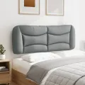Coussin de tête de lit gris clair 120 cm tissu