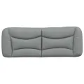 Coussin de tête de lit gris clair 120 cm tissu
