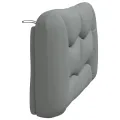 Coussin de tête de lit gris clair 120 cm tissu
