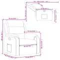 Fauteuil inclinable Gris clair Tissu