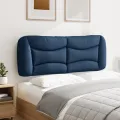 Coussin de tête de lit bleu 140 cm tissu