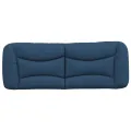 Coussin de tête de lit bleu 140 cm tissu