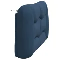 Coussin de tête de lit bleu 140 cm tissu