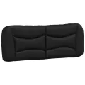 Coussin de tête de lit noir 120 cm similicuir
