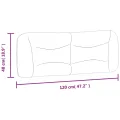 Coussin de tête de lit noir 120 cm similicuir