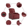 Fauteuil inclinable Rouge bordeaux Similicuir