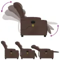 Fauteuil de massage inclinable électrique marron similicuir