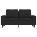 Canapé à 2 places Noir 120 cm Tissu