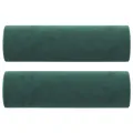 Canapé 3 places avec oreillers vert foncé 180 cm velours