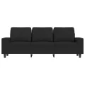 Canapé à 3 places Noir 180 cm Tissu