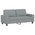 Canapé à 2 places Gris clair 140 cm Tissu