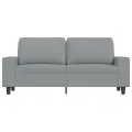Canapé à 2 places Gris clair 140 cm Tissu