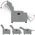 Fauteuil inclinable électrique Gris clair Tissu