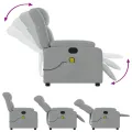 Fauteuil de massage inclinable Gris clair Tissu