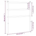Tête de lit métal blanc 80 cm