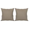 Canapé 3 places avec oreillers taupe 180 cm tissu microfibre