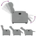 Fauteuil inclinable électrique gris clair tissu