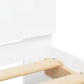 Cadre de lit et tête de lit blanc 100x200 cm bois d'ingénierie