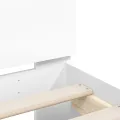 Cadre de lit avec tête de lit blanc 140x190cm bois d'ingénierie