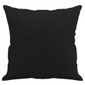 Canapé 3 places avec oreillers noir 180 cm tissu microfibre