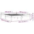 Cadre de lit cire marron 160x200 cm bois de pin massif