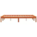 Cadre de lit cire marron 120x200 cm bois de pin massif