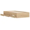 Cadre de lit et tiroirs chêne sonoma 100x200 cm bois ingénierie