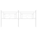 Tête de lit métal blanc 200 cm