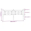 Tête de lit métal blanc 200 cm