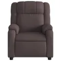 Fauteuil de massage inclinable électrique Marron foncé Tissu