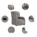 Fauteuil inclinable électrique Taupe Tissu