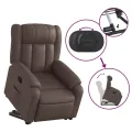 Fauteuil inclinable marron similicuir
