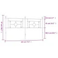Tête de lit métal blanc 180 cm
