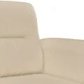 Ensemble de canapés 3 pcs avec coussins Crème Tissu microfibre