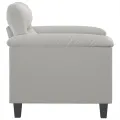 Fauteuil gris clair 60 cm tissu microfibre